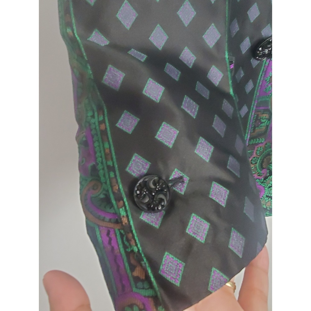 Gianfranco Ferré blazer-style jacket wit a multicolored geometric pattern Sz M/L - Picture 5 of 8